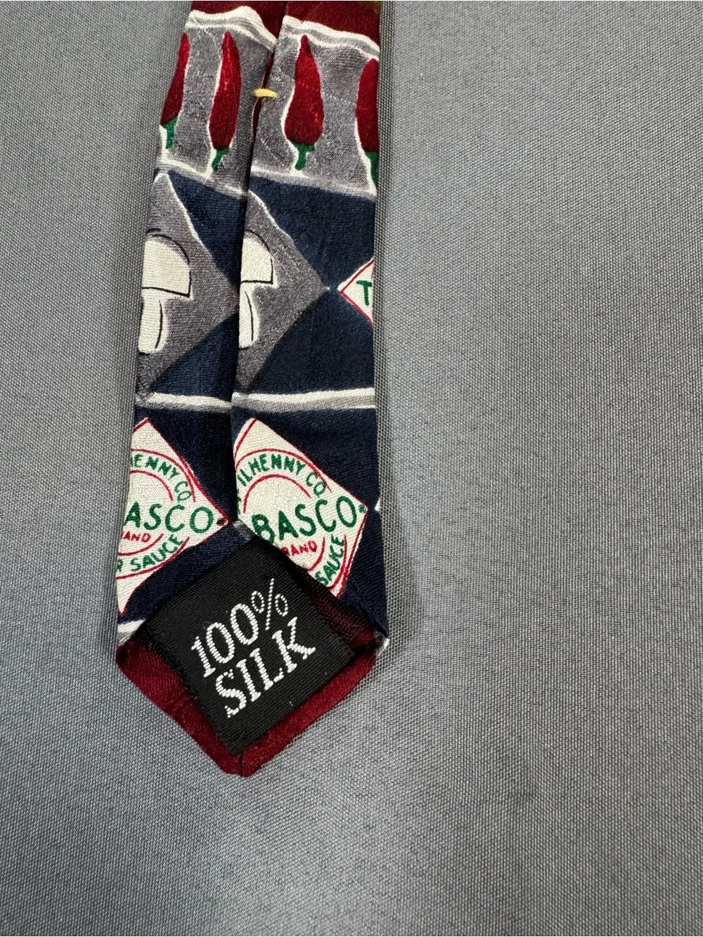 Tabasco Red Patterned Men's Neck Tie 100% Silk